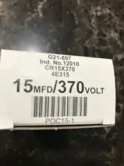 NGM POC15-1 370 Volt Oval Run Capacitor 15 MFD NEW