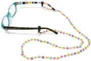 Eyeglass Chain, Marble Glass Beads Cord, Sunglasses Holder, Eyeglass Necklace...