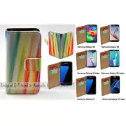 For Samsung Galaxy Series - Insea Abstract Print Wallet Mobile Phone Case Cover