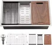 33 Inch Undermount Kitchen Sink Stainless Steel - 33X19 Undermount Workstation S