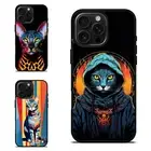 For Samsung A15 A16 S23 S24 S25 Ultra FE Non slip Cover Lyrical Egyptian Mau cat