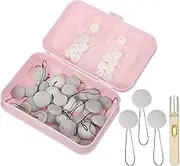 uxcell 16 Pcs Duvet Cover Pins to Hold Comforter Inside, Duvet Clips with Soft Fabric Material for Quilt Cushions Curtains, Gray (Round)