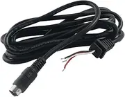 Ruilogod 1.85M 3 Wire Cord S-Video Mini Din 4 Pin Male Connector Cable
