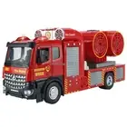 Fire Engine Toy 1/18 Scale Diecast Smoke Exhaust Fire Truck Model Car Kids Toys