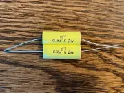 Qty 2 New .15 uf 2000v Yellow Film Capacitors for Heathkit Axial 2kv 1.6kv sub