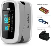 AccuMed CMS-50D1 Fingertip Pulse Oximeter Finger Pulse SpO2 Monitor White