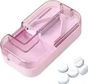 Pill Cutter Splitter | Small Pill Splitter Dose Tablet Cutter,Safety Guard Medicine Crusher Portable Cut Tool for Large Medication