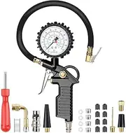 Tire Guage,Car Tire Pressure Gauge | Digital Heavy-Duty Nozzle Adapter Automatic Compressor Accessory for ATV Motorcycle Truck RV Trailer Camping