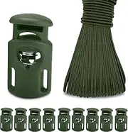 Plastic Cord Locks, Stopper Toggle Clasp for Drawstring Paracord Elastic Shoeslace Clip Tent String DIY Replacement