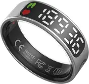 Smart Ring for Men Women Smart Ring Men with Display Gesture Control Scrolling Videos Heart Rate SP-O2 Monitor Sleep Tracker Fitness Ring Pedometer Waterproof Compatible with iOS Android