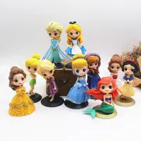 在飛比找Yahoo!奇摩拍賣優惠-新款艾莎公主 安娜公主 花仙子 愛麗絲蛋糕裝飾 手辦公仔情景