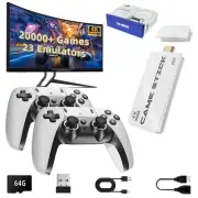 Consola retro 2025, 20,000+ juegos, HDMI 4K, controladores inalámbricos.