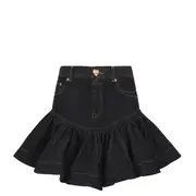 [ZIMMERMANN] Crush Denim Frill Mini Skirt