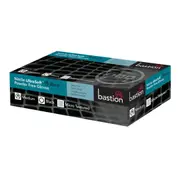 Bastion Nitrile Ultra Soft Black Powder Free Gloves Large Micro Textured 100 Pcs