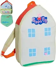 [Peppa Pig] Playhouse Backpack with Full Interior and Folding Shelf Kids Nursery Rucksack Travel Toy Bag