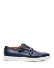 Santoni Men's Double Monk Strap Dress Shoes