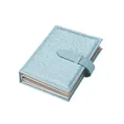 Portable PU Leather Storage Box Necklace Jewelry Display Box Organizer(Blue)