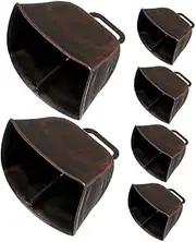 6pcs Vintage Metal Cow Bells for Sheep Cattle Smooth Edges Unique Sound for Pet Safety