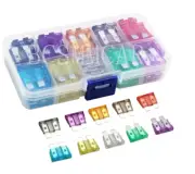 50Pcs Micro Blade Fuses Car Truck Mixed Sizes Fuse Assorted Set Aluminum W/Box (for: Fiat)