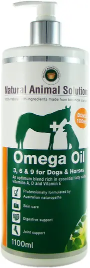 NAS Omega 3, 6 & 9 Oil for Dogs & Horses (1 Litre) Natural Animal Solutions