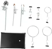 Veemoon Mini Metal Laboratory Stand Rack Support Rod for Chemistry Equipment Lightweight Structure Easy to Assemble Store for Laboratory