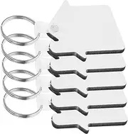 Ipetboom 5Pcs Sublimation Keychain Blanks for Crafting for Custom Key Rings Key Accessories and Unique Pendants for Personal and Creative Projects