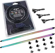 [airgoo] NEON Addressable RGB PC LED Strip, 15.75 x 0.55 x 0.28 inches diffused Silicon Rubber Tube, for 5V 3-pin argb Header, Come with Magnetic Brackets, Upgraded Blister Packaging