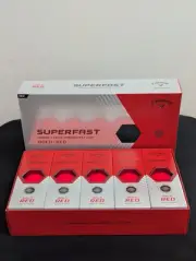 Callaway Superfast Bold Red Golf Balls -Set of 15 (Five three packs)