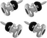 Yardwe 4pcs Guitar Strap Button Replacement Kit for Acoustic Electric Guitars Ukuleles Versatile Fasteners Easy Installation for Musicians