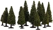 Approx. 15pcs Green Scenery Landscape Model Cedar Trees with PV Box 1/100 1/150 1/200