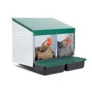Homestead Essentials 2 Compartment Roll Out Chicken Nesting Box w/ Compact Lids