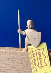 Toy knight soldier Waldorf wooden castle figurine Erzgebirge Ostheimer Lego size