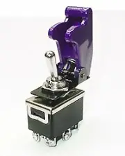Safety Toggle Switch DPDT 20 Amp " PURPLE"