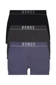 [Bonds] Bonds Men's Originals Seamless Trunk 3 Pack Size: Medium M Multicolor