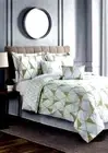 Modern Southern Home GEOMETRIC Lincoln GOLD/WHITE 6 pc. QUEEN Comforter SET