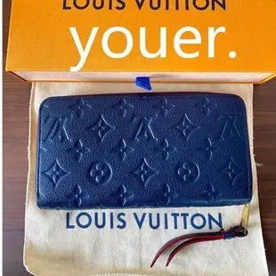 LV Louis Vuitton LV ZIPPY 壓花 拉鍊 長夾 M61864 M62121