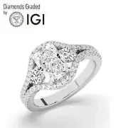 Radiant Solitaire Labgrown Diamond Engagement Ring Platinum 5.85 Ct D VVS2