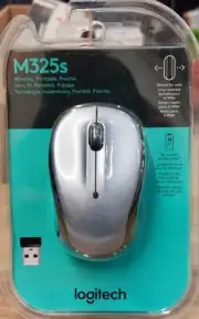 Logitech M325s Wireless Optical Ambidextrous Mouse 910-006824 Silver - NEW