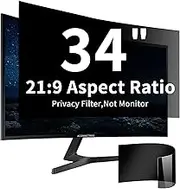 ACONETMAX 34 Inches Privacy Screen Filter for Curved 21:9 Monitor, Computer Ultrawide Anti Glare Blue Light Shield Protector Film