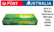 Memphis Menthol Tubes 5 x 20 box = 100 boxes Empty Cigarette Tubes with Flavour