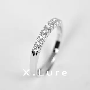 【X.LURE】14K 各尺寸排鑽線戒 0.5分1.5分2分2.5分3分 鑽戒 K金戒 女戒 真金 真鑽 K金 輕珠寶