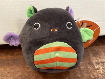 Squishmallows 4.5” Fariq Bat Green Purple Orange Plush Halloween Squad