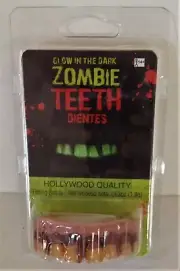 Billy Bob Glow In Dark Costume ZOMBIE TEETH Bloody NEW Monster Scary HALLOWEEN