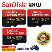 Micro SD SanDisk Extreme Pro 32GB 64GB 128GB Class 10 SDXC USH-I and Adaptor