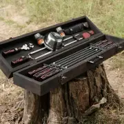 Set of skewers "King" in a wooden case | Set of forged barbecue skewers |