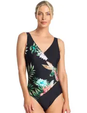 [Jantzen] Select Surplice One Piece in Black