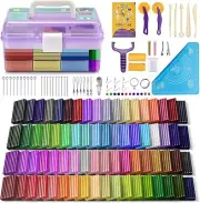 Versatile Clay Modeling Kit with 72 Vibrant Colors & 49 Accessories for Kids