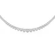 Celebration 14ct White Gold Round Cut 7.5 Carat tw of Lab Grown Diamonds Tennis Necklace