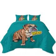 Funny Sleepy Bulldog Coverlet
