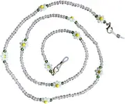 [Baluue] Stylish Crystal Beads Eyeglasses Chain Multi Purpose Mask Hanging Sweater Hanging Chain for Durable Support Protection present for All Occasions